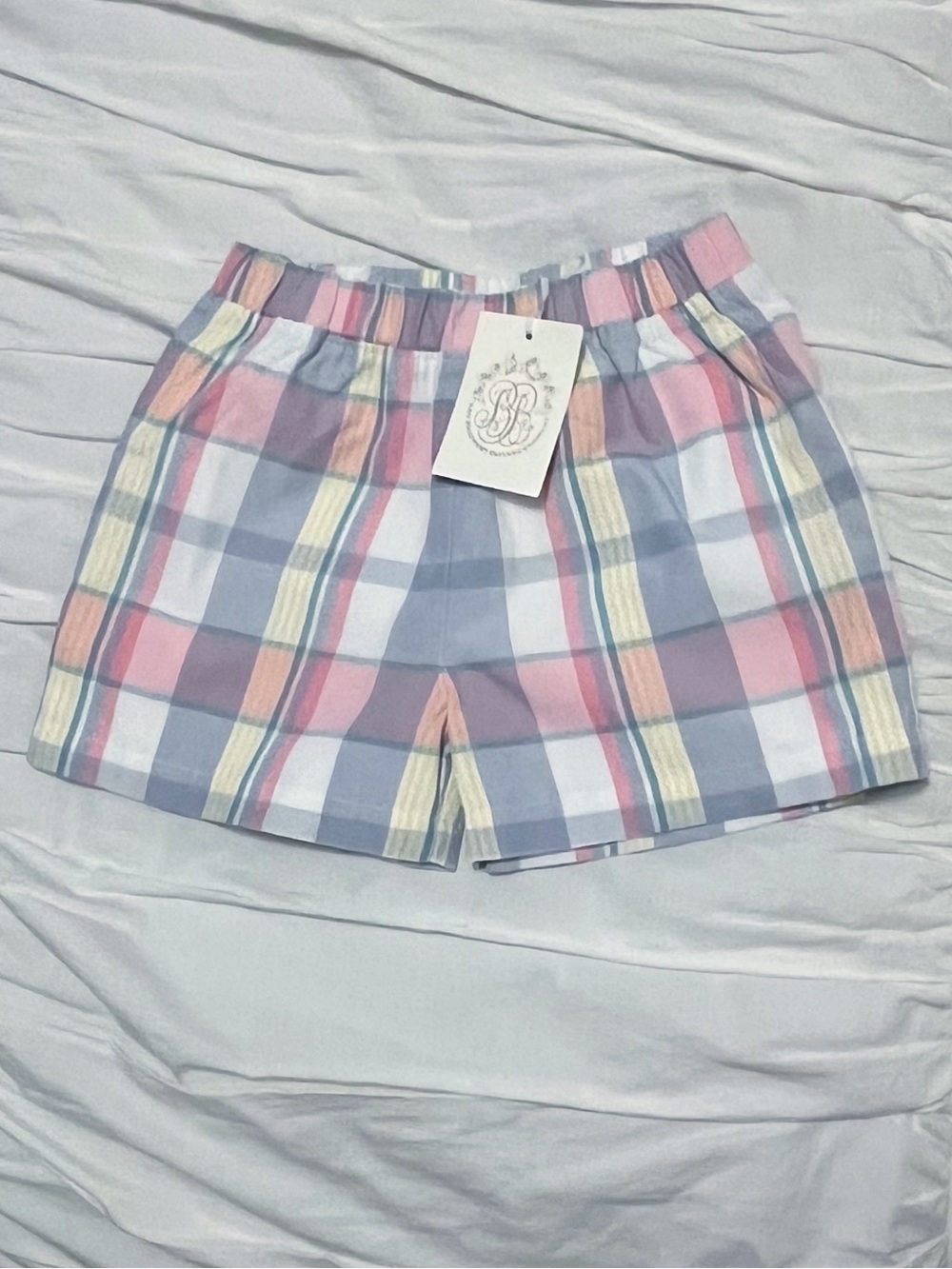 TBBC Pastel Plaid Shorts 4T